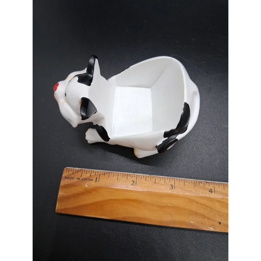 (2) Cat Planters Ceramic Stoneware Garden Kitten Succulent Plant Container